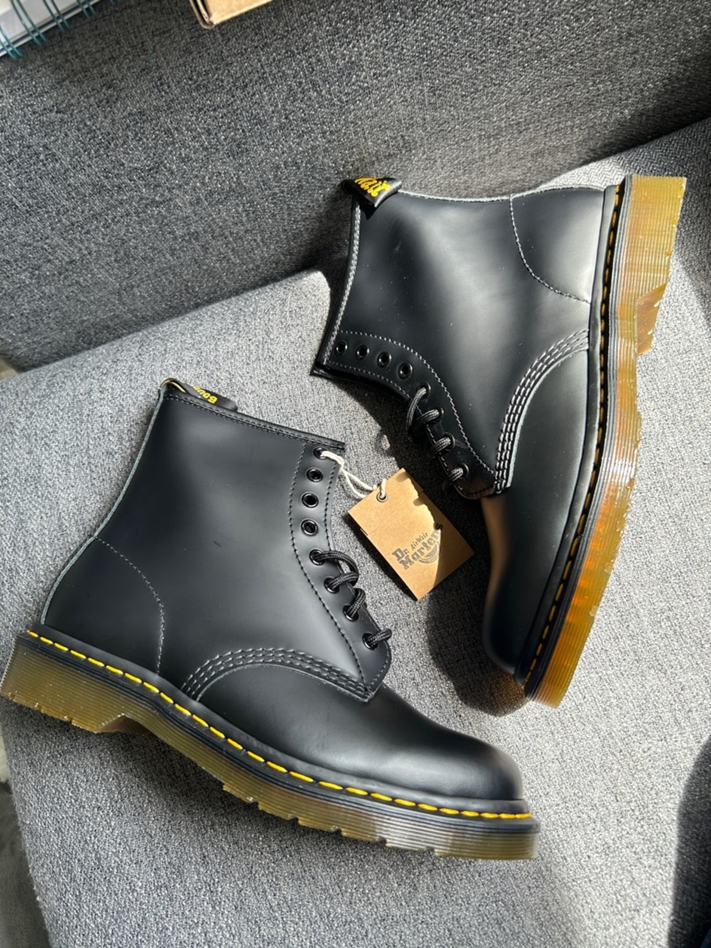 Dr. Martens 1460 Smooth Black Leather Lace-Up Ankle Boot